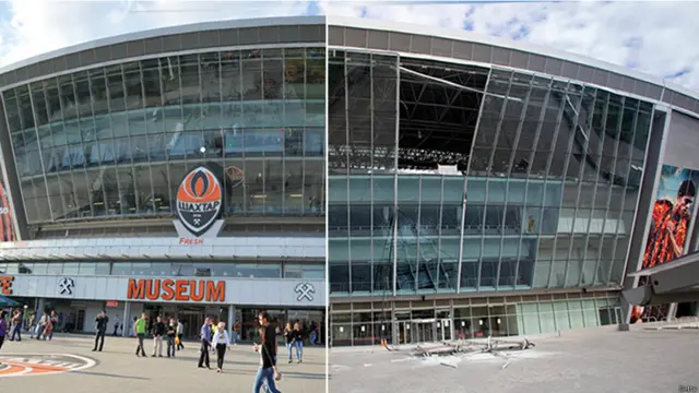 Гордость и одна из самых популярных достопримечательностей Донецка - стадион "Донбасс Арена", построенный в 2009 году. Уже почти год домашняя арена ФК "Шахтер" пустует.