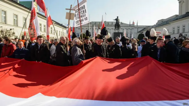 Траурные мероприятия в Польше