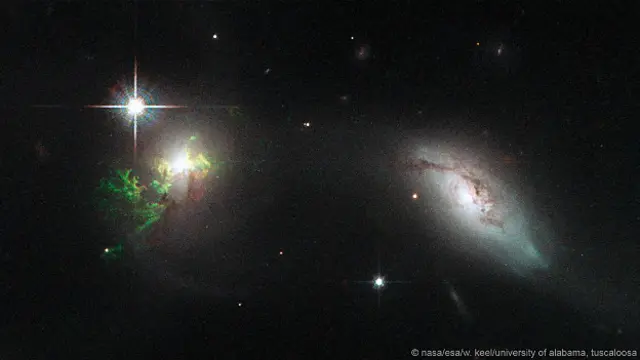 Газообразные волокнистые тела зеленоватого оттенка