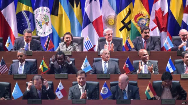 Lãnh đạo các quốc gia khối châu Mỹ trong hội nghị ở Panama