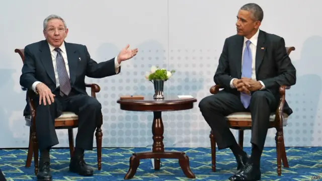Raul Castro dan Barack Obama 