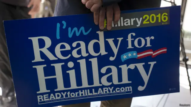 Hillary larga como favorita à Presidência do lado dos democratas