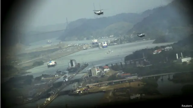 奧巴馬出席美洲峰會時曾參訪巴拿馬運河及擴建工程