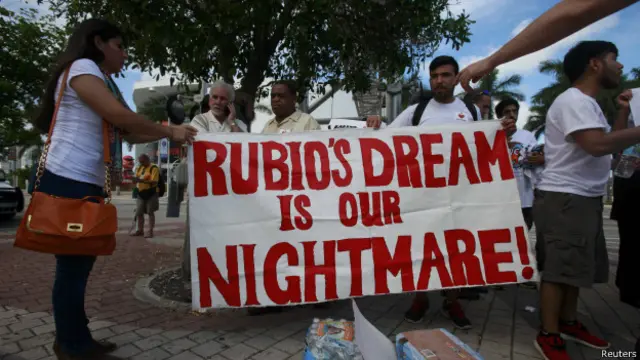 Протест против политики Рубио