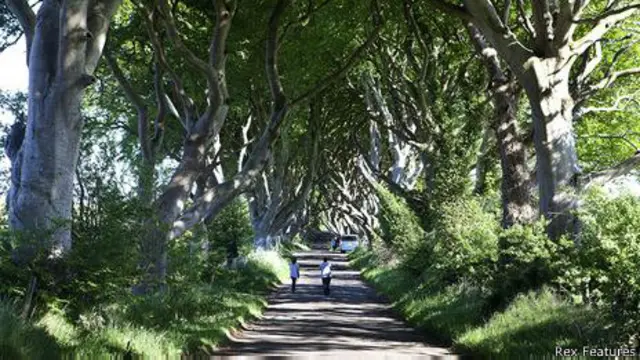 O túnelbet asárvores Dark Hedges se tornou a Avenida do Rei na série