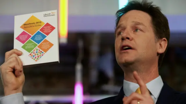 自民党领袖克莱格发表竞选宣言 