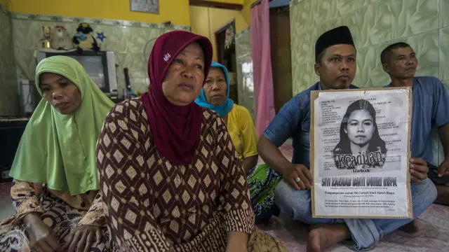 Keluarga Siti Zainab, salah seorang tenaga kerja asal Indonesia yang meninggal dunia dieksekusi Arab Saudi pada April 2015.