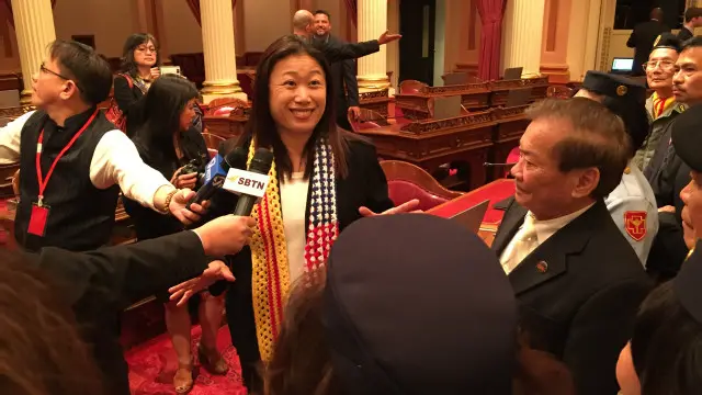 Thượng Nghị Sĩ bang California Janet Nguyễn trả lời phỏng vấn truyền thông