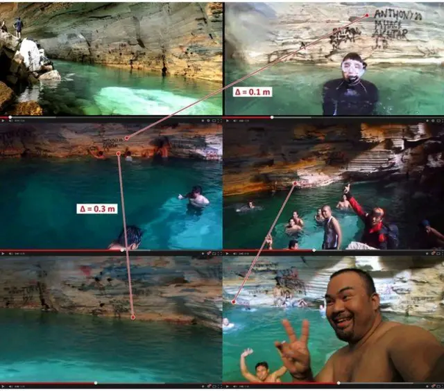 پانی کی سطح اتنی تیزی سے بلند ہوئی ہے کہ کچھ نقش ونگار جو حوالے کا کام دیتے تھے، اب پانی میں ڈوب گئے ہیں