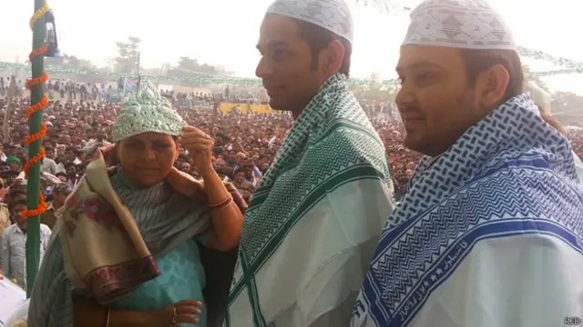 राबडी़ देवी, तेज प्रताप यादव, तेजस्वी यादव