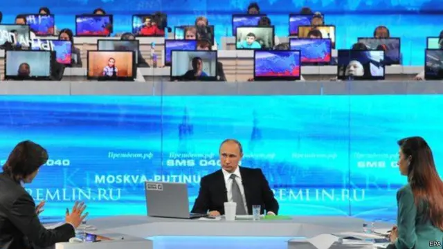 أثار صحفيون روس عددا من القضايا الرئيسية لتعليق بوتين عليها