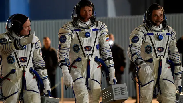 Экипаж МКС перед стартом