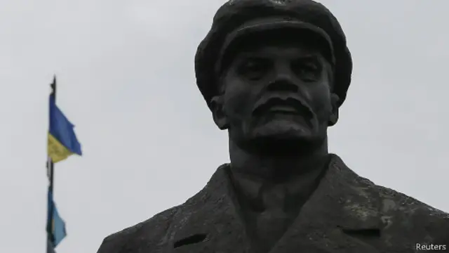 乌克兰危机爆发以来东部地区的一些列宁像被毁