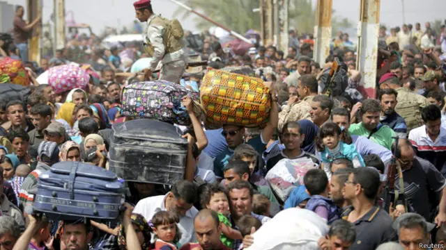 النزوح مستمر من مدينة الرمادي مركز محافظة الأنبار