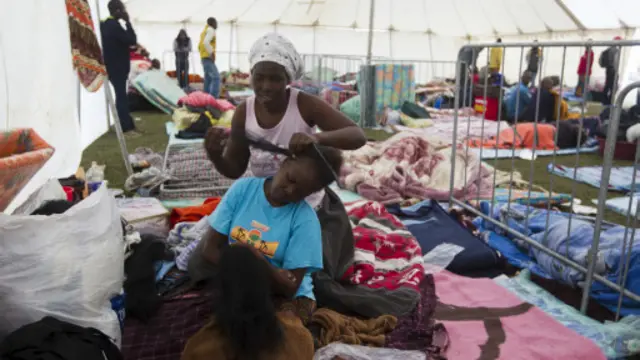 Le camp de Chatsworth, à Durban, où se sont réfugiés des étrangers établis en Afrique du Sud. 