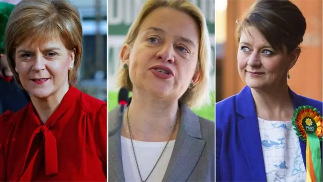 苏格兰民族党、威尔士党和绿党党首皆为女性，知名度相对较小。