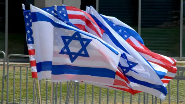 флаги Израиля и США