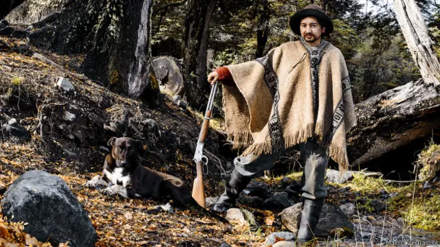 Miembro de la comunidad Mapuche, Argentina