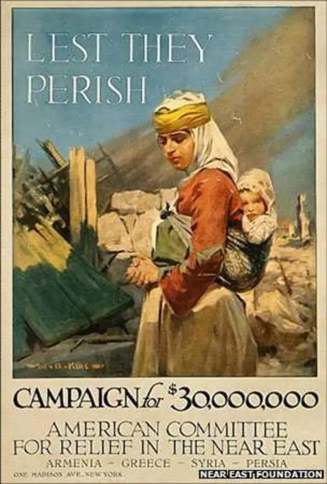 Amerikan Yakın Doğu Yardım Komitesi bir kampanyada poster kullanan ilk grup olmuştu