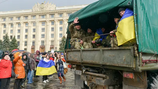 Проводы бойцов АТО в Харькове