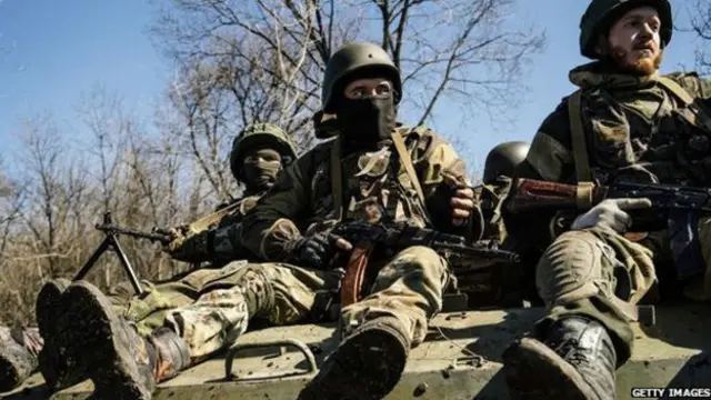 مشرقی یوکرین کے کئ علاقوں پر روس نواز باغیوں کا قبضہ ہے