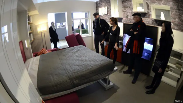 Micro-apartamento modelo, en Nueva York