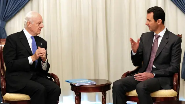 BM özel temsilcisi Mistura Şam'da Suriye Dışişleri Bakanı Velid Muallid ile de görüşmüştü.