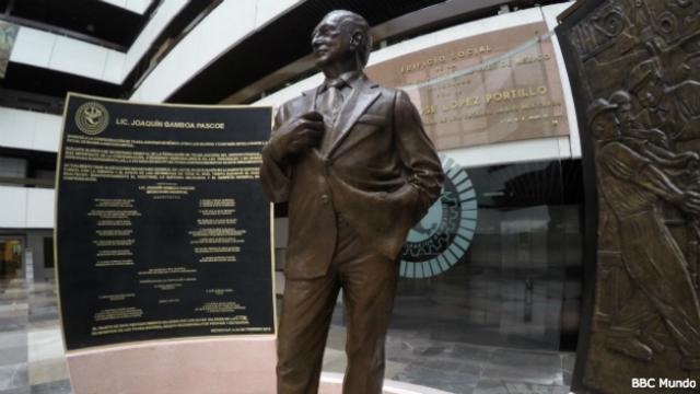 Estatua de Joaquín Gamboa Pascoe en la Confederación de Trabajadores de México
