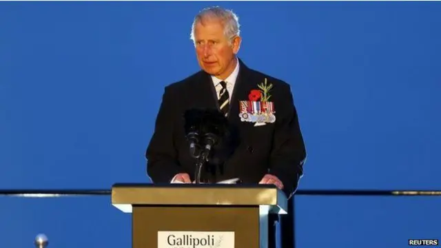 شہزادہ چارلس نے بھی اس موقعے پر خطاب کیا