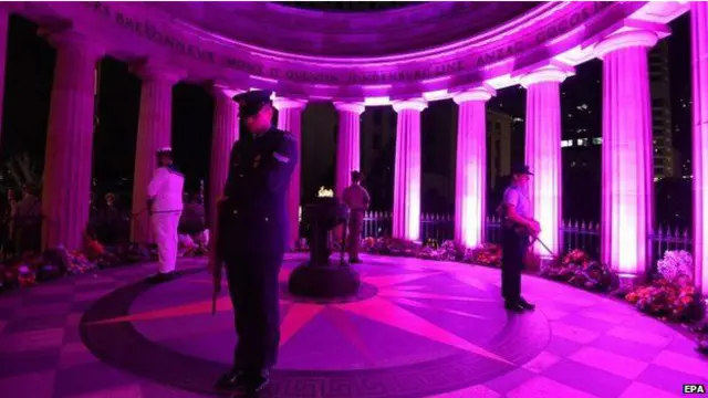 بزبین میں اس موقعے پر انتہائی سخت سکیورٹی میں پروگرام منعقد کیے گئے