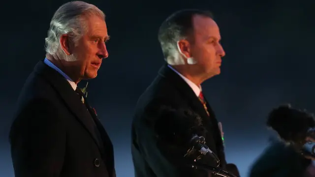 Thái tử Anh Charles và Tướng Úc Mark Kelly tại buổi lễ