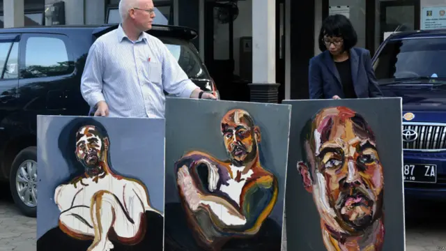 蘇庫瑪朗的代表律師從監獄中帶出三幅自畫像（25/4/2015）