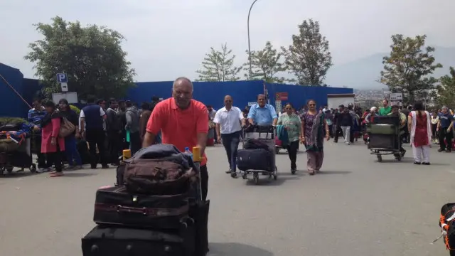 nepal airport indians