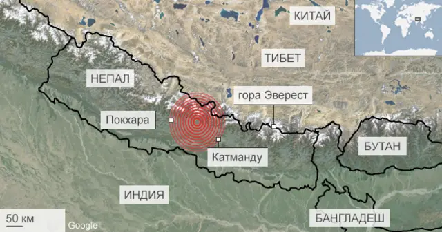 Карта Непала
