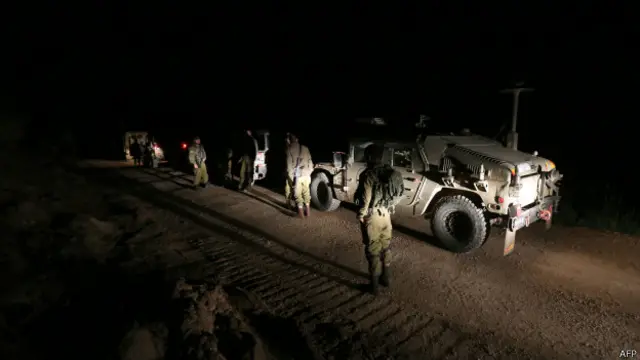 Патруль израильской армии на Голанах 