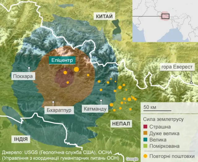 Землетрус у Непалі