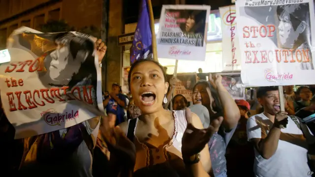 Ledakan kegembiraan di Filipina, setelah muncul kabar penundaan eksekusi Mary Jane Veloso.