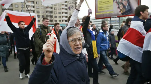 Митинг белорусской оппозиции