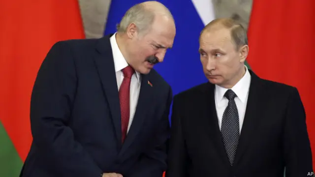 Александр Лукашенко и Владимир Путин 