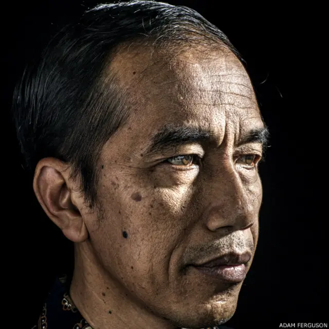 Potret Presiden Joko Widodo karya Adam Ferguson menjadi finalis kontes fotografi dan dipajang Galeri Foto Nasional Australia.