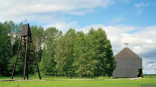 Церковь из дранки в Кярсямяки, Финляндия