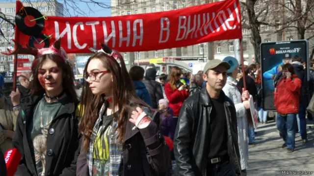 Участники "Монстрации" в Новосибирске