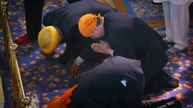 गुरूद्वारे में ब्रिटेन के प्रधानमंत्री डेविड कैमरन