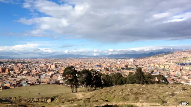 Vista desde el cerro en Soacha