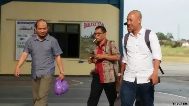 Novel Baswedan tiba di Lanud Kelapa Dua, menyusul pertemuan pimpinan KPK dan Polri 