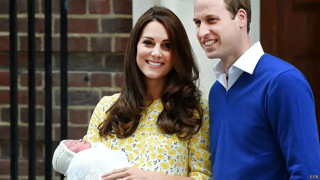 अपनी बेटी के साथ केट मिडिलटन और प्रिंस विलियम