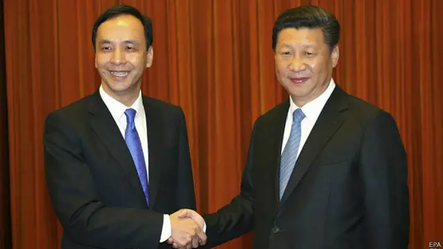 朱立伦在北京与习近平会面