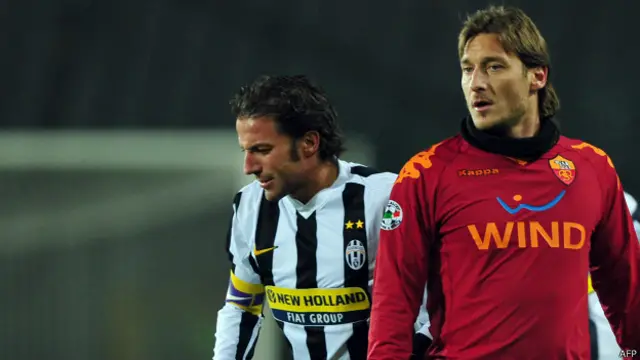 Alessandro Del Piero y Francesco Totti