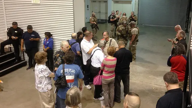 در جریان کنفرانس کاریکاتورهایی از پیامبر اسلام به نمایش گذاشته شده بود