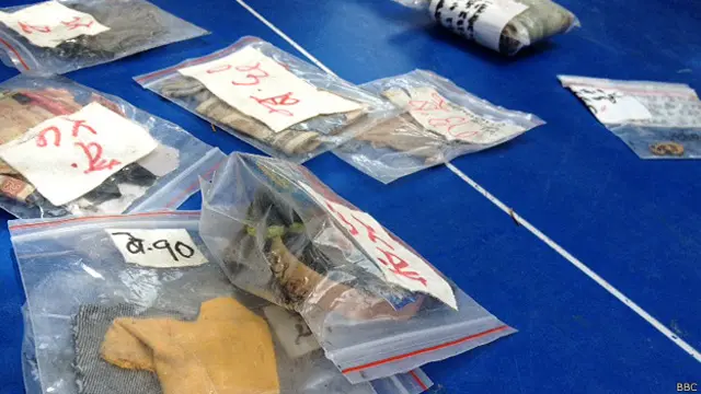 मारे गए लोगों के अवशेष 